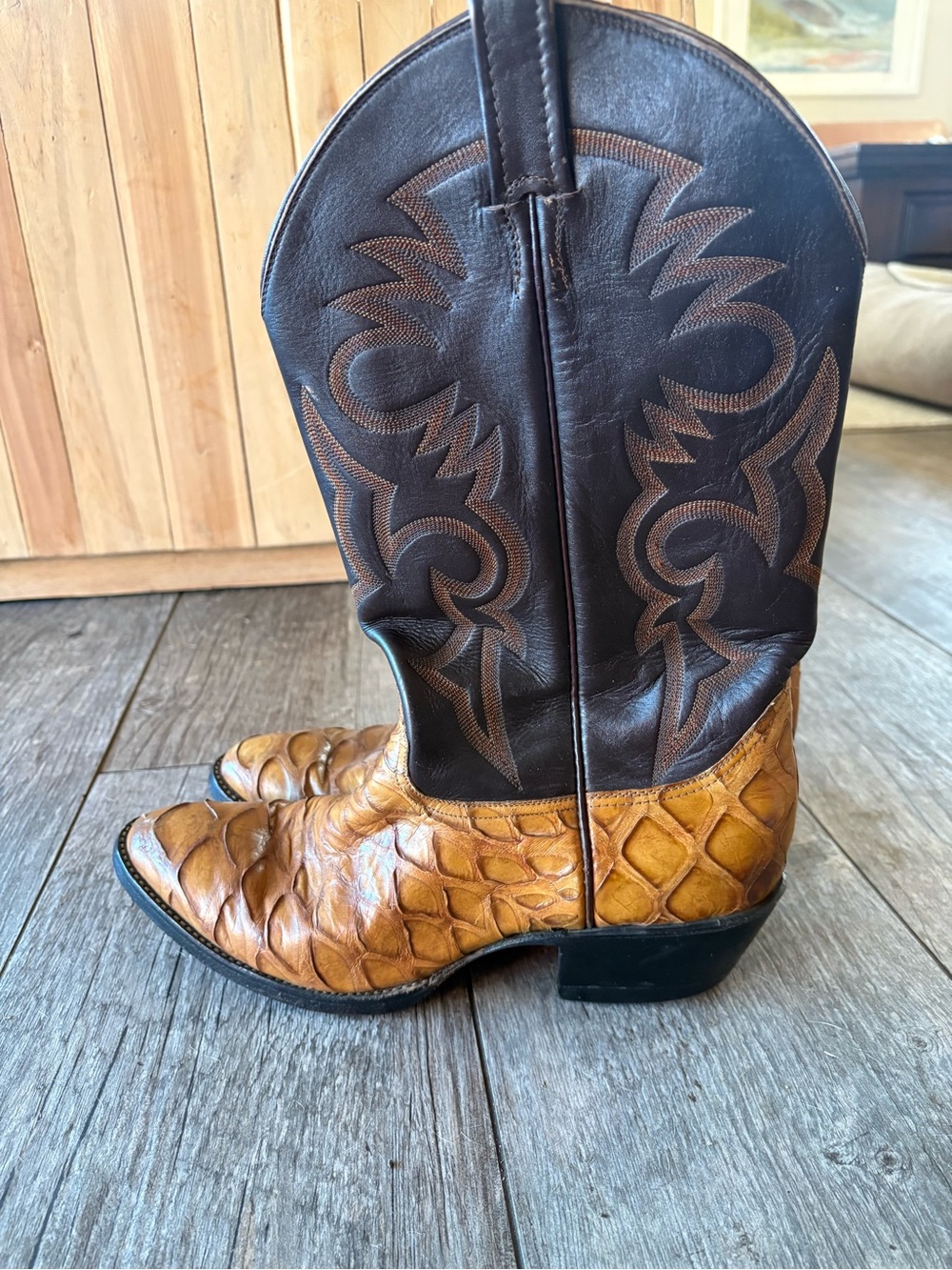 Vintage Python Skin O’Sullivan Orthopedic Cowboy Boots - Picture 5 of 9
